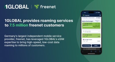 Germany&#039;s freenet Partners with 1GLOBAL eSIM Infrastructure to Launch Roaming Service
