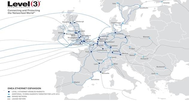 Level 3 Expands MEF 2.0 Carrier Ethernet Services into Europe