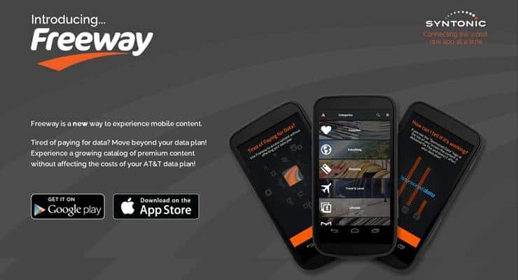 Snapshot of Freeway App Site